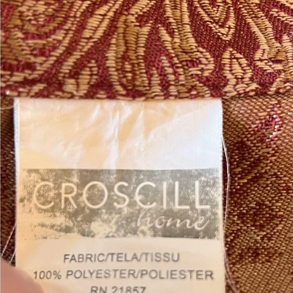 Beautiful Red and Gold Damask Croscill 1 Single Drapery Panel